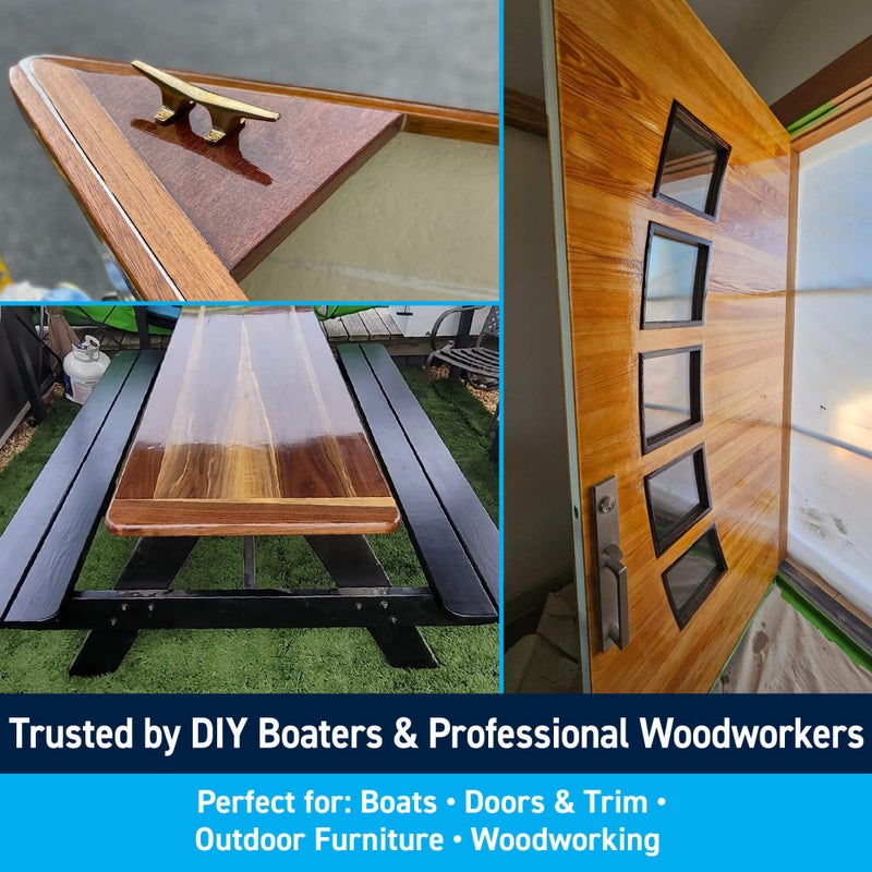 TotalBoat Lust Marine Varnish, High Gloss and Matte Finish for Wood, Boats, Outdoor Furniture (Matte, Quart) - Image 2